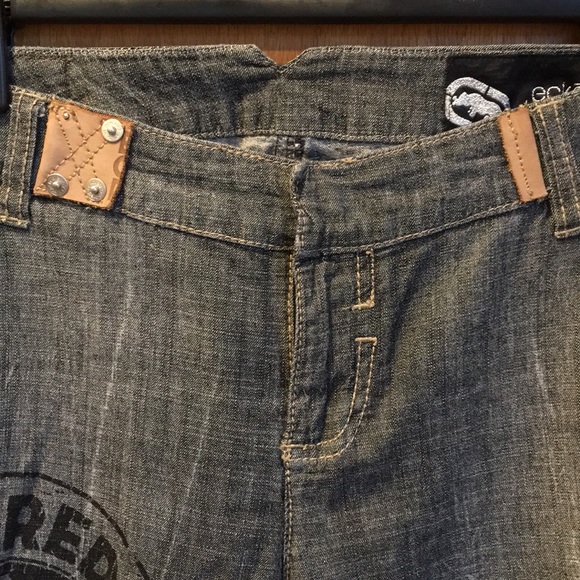 Final price⬇️ Ecko Red Brand Gray Chambray Mid-Rise Cropped Denim Jeans Size 9 - Picture 3 of 8